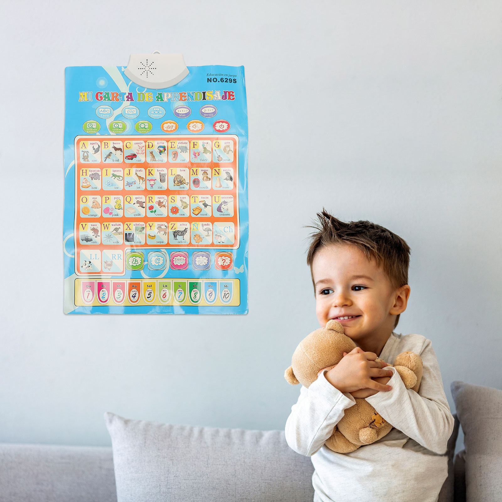 Kids Education Charts - Spanish and English Talking Poster Kids