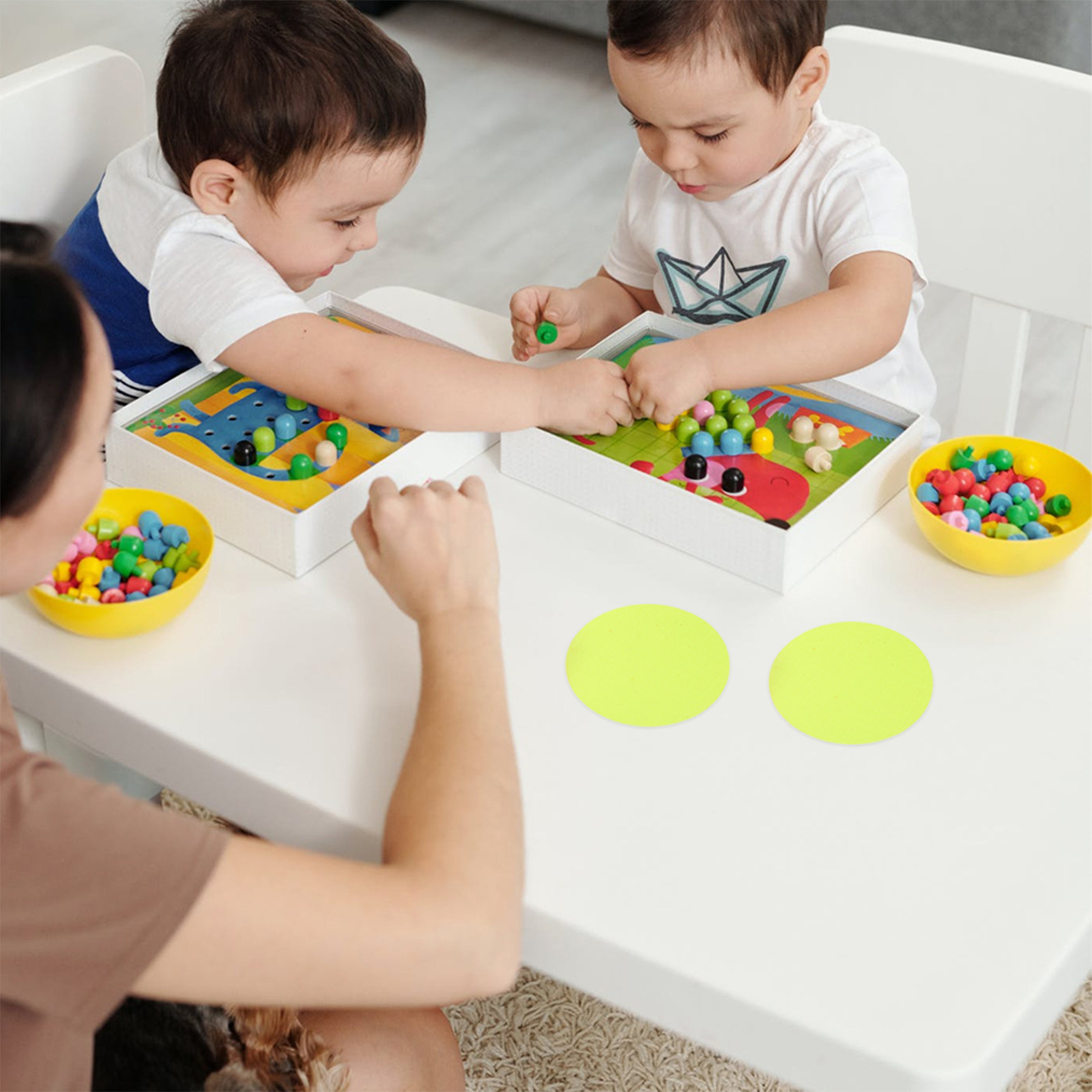 Kids Yoga Education - 30Pcs Round Carpet Mark Stickers Vibrant