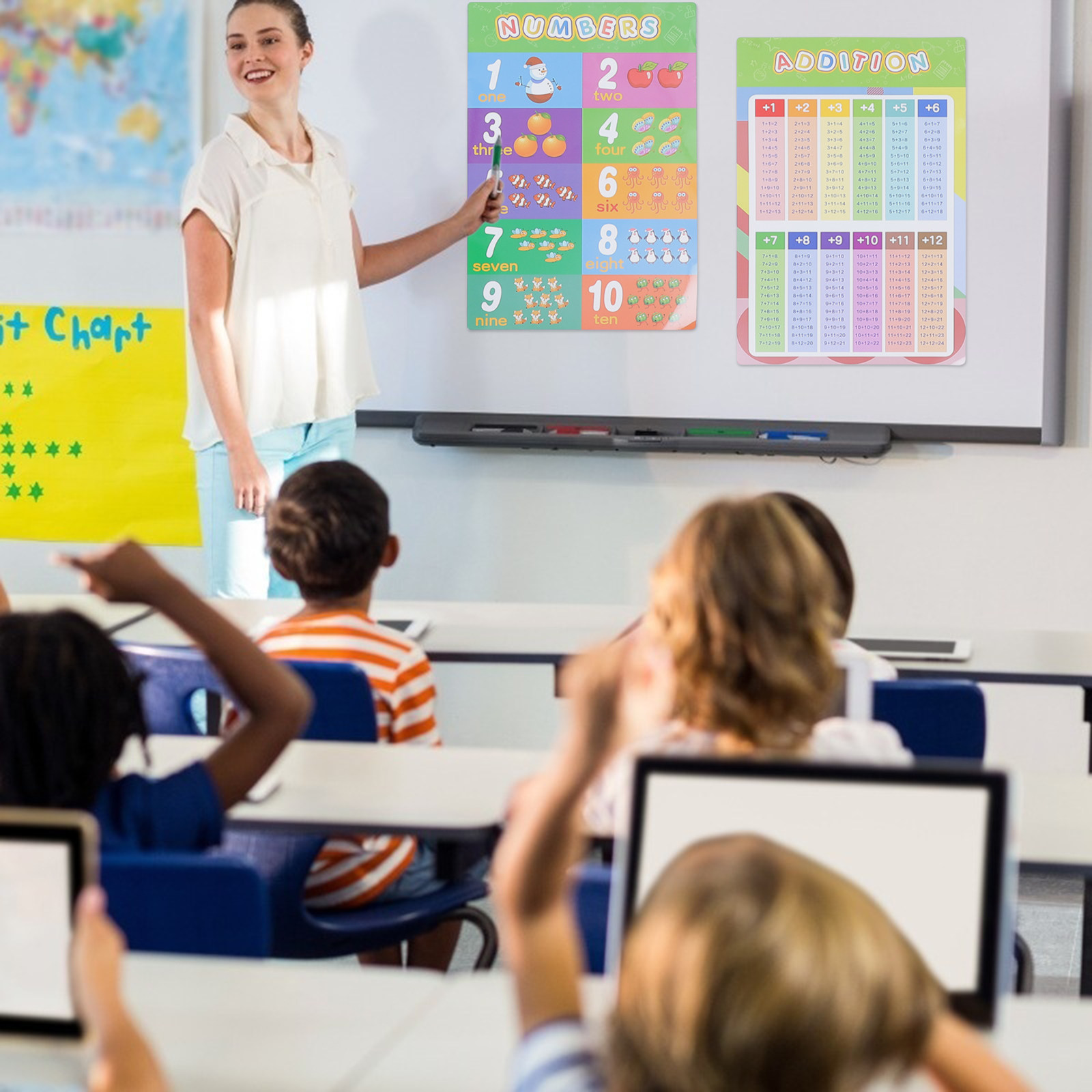 Kids Education Charts - 16pcs Early Education Poster Kids Learning