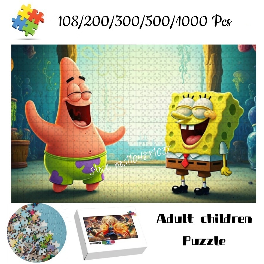 Happy Kids Education - Jigsaw Puzzle Spongebob Squarepants Patrick Star