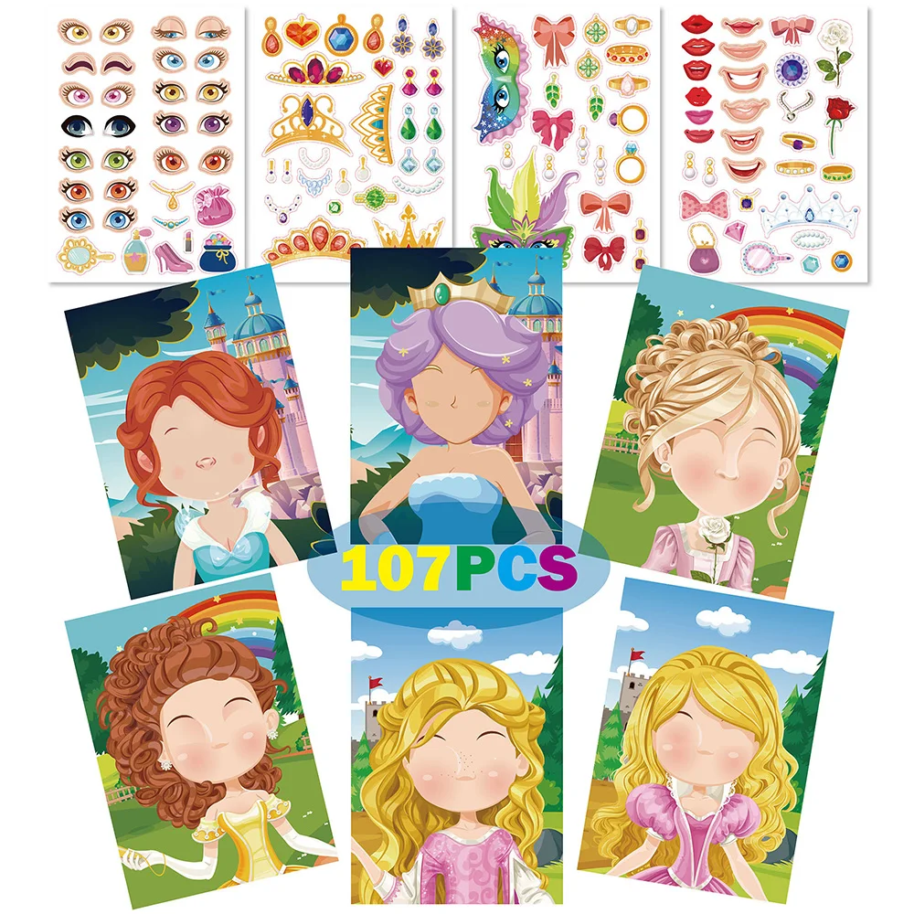 Kids Education Laptop - Make a Face DIY Animal Princess