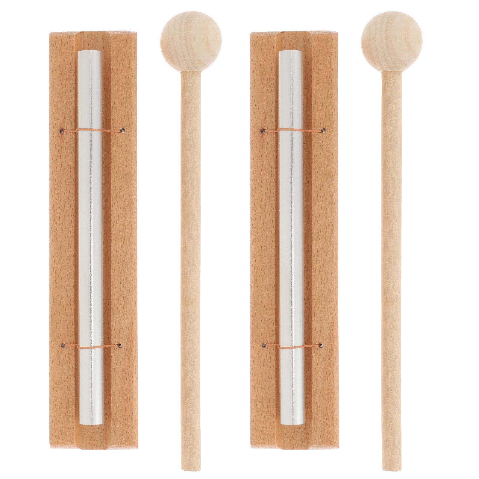 Kids Yoga Education - 2Set Metal Wood Classroom Chime Percussion
