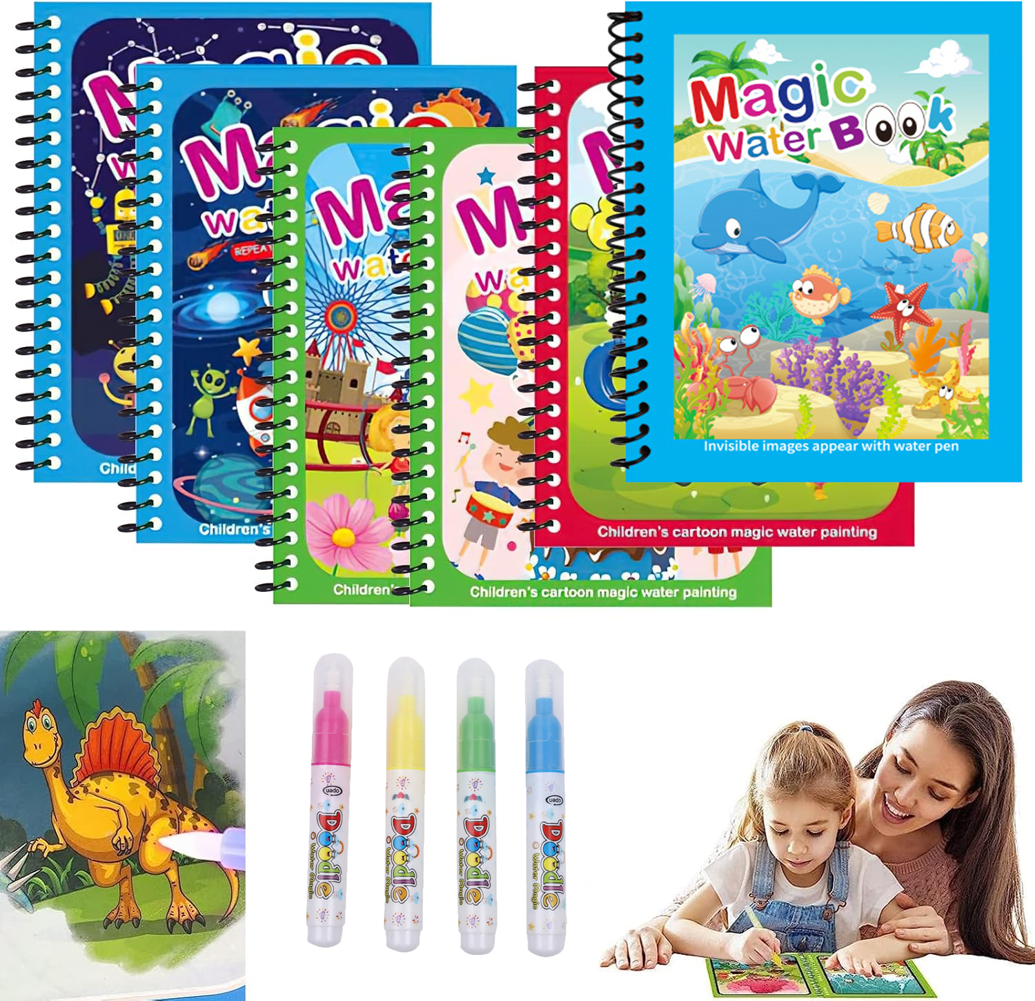 Kids Education Laptop - Kids Graffiti Magic Book with Water