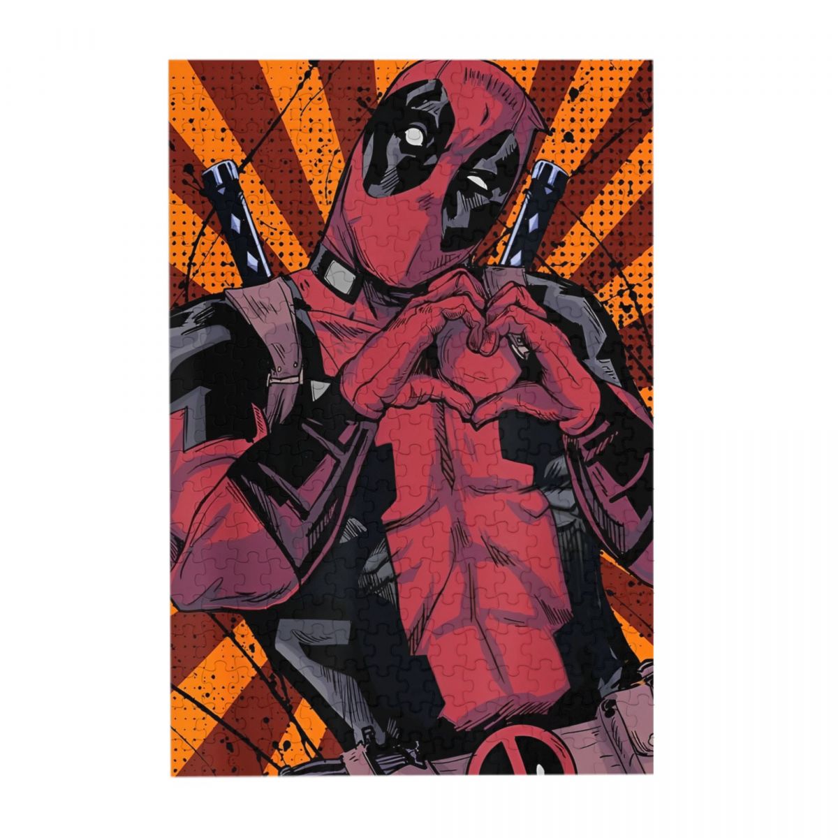Kingdom Kids Education - Deadpool Heart Hands Wooden Puzzle 300