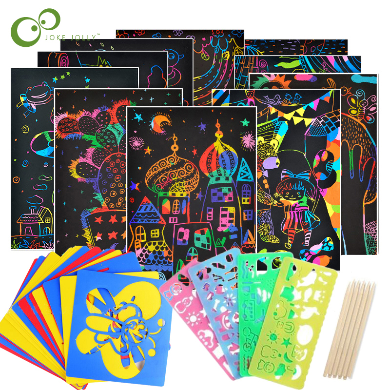 Kids Education Laptop - Magic Color Rainbow Scratch Art Paper