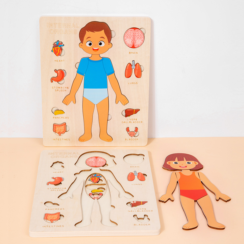 Kids Wood Montessori Toys Huma - Human Body Puzzle recensione e prezzo