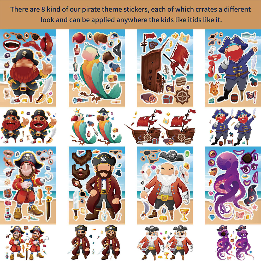 8/16Sheets Cool Pirate Ship Pu - Kids Education Laptop recensione e prezzo