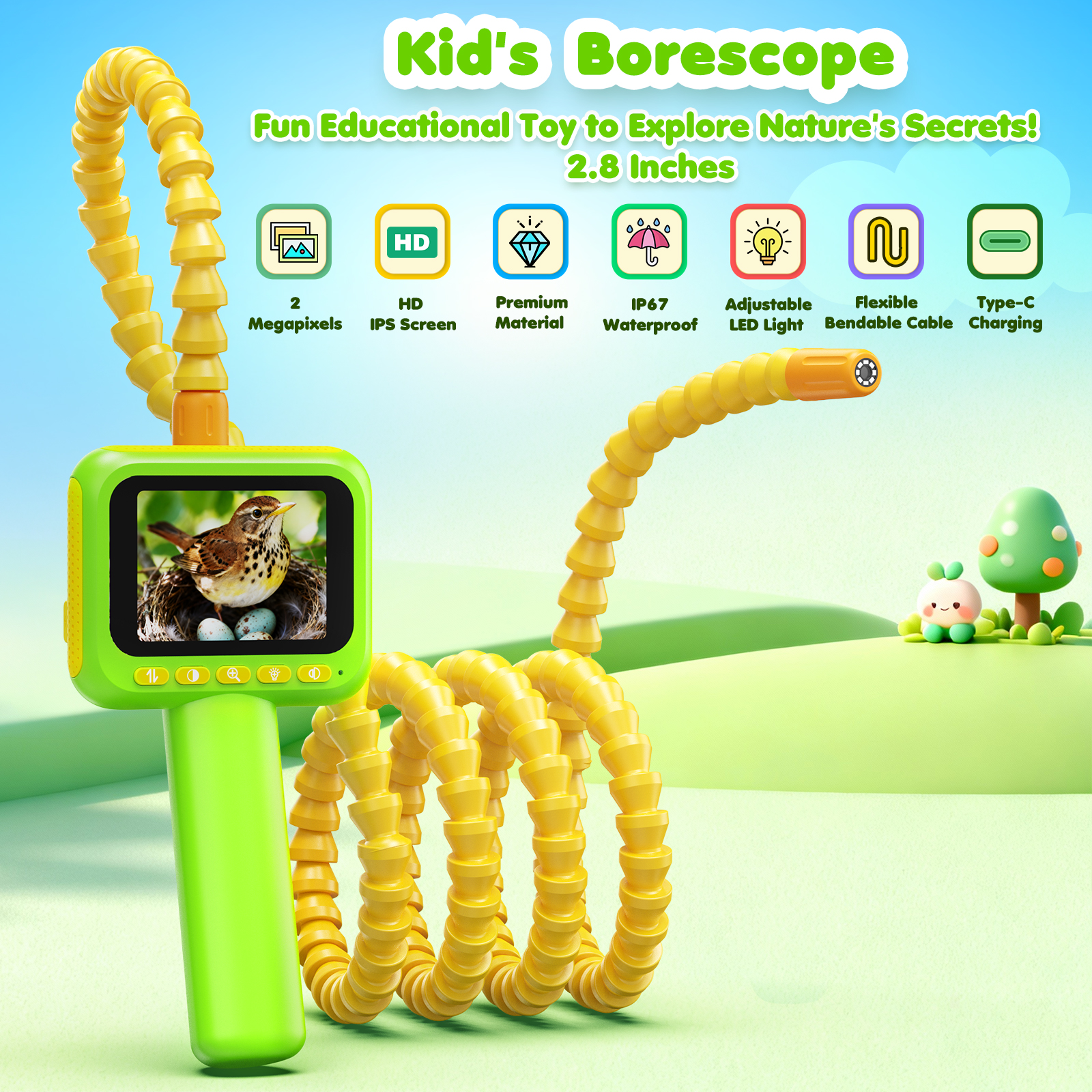 Endoscope for Kid Snake Camera - Kids Outdoor Education recensione e prezzo