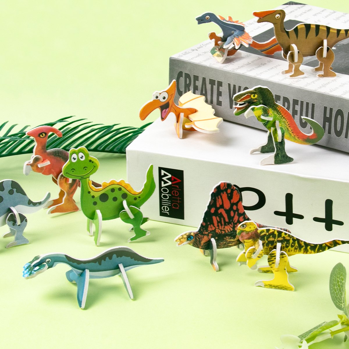 10pcs Cartoon Dinosaur Paper 3 - Kids Joy Education recensione e prezzo