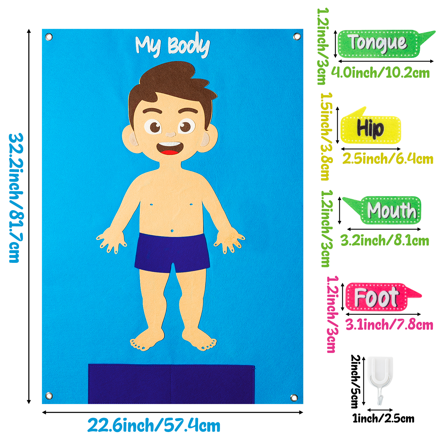 35Pcs Body Awareness Full Felt - Human Body Puzzle recensione e prezzo