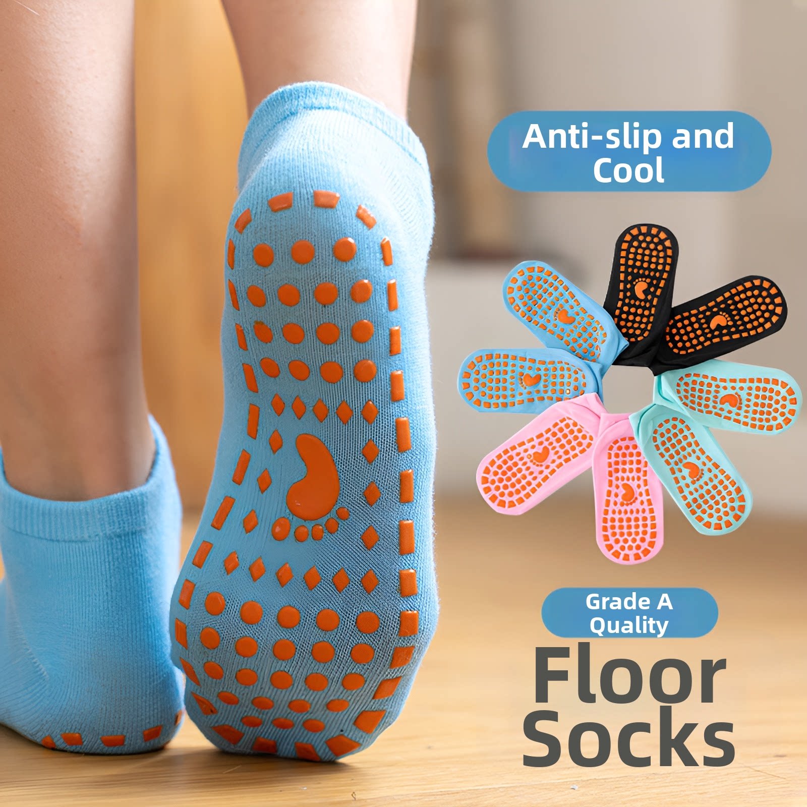 Non-slip Floor Sock Covers Tra - Kids Yoga Education recensione e prezzo