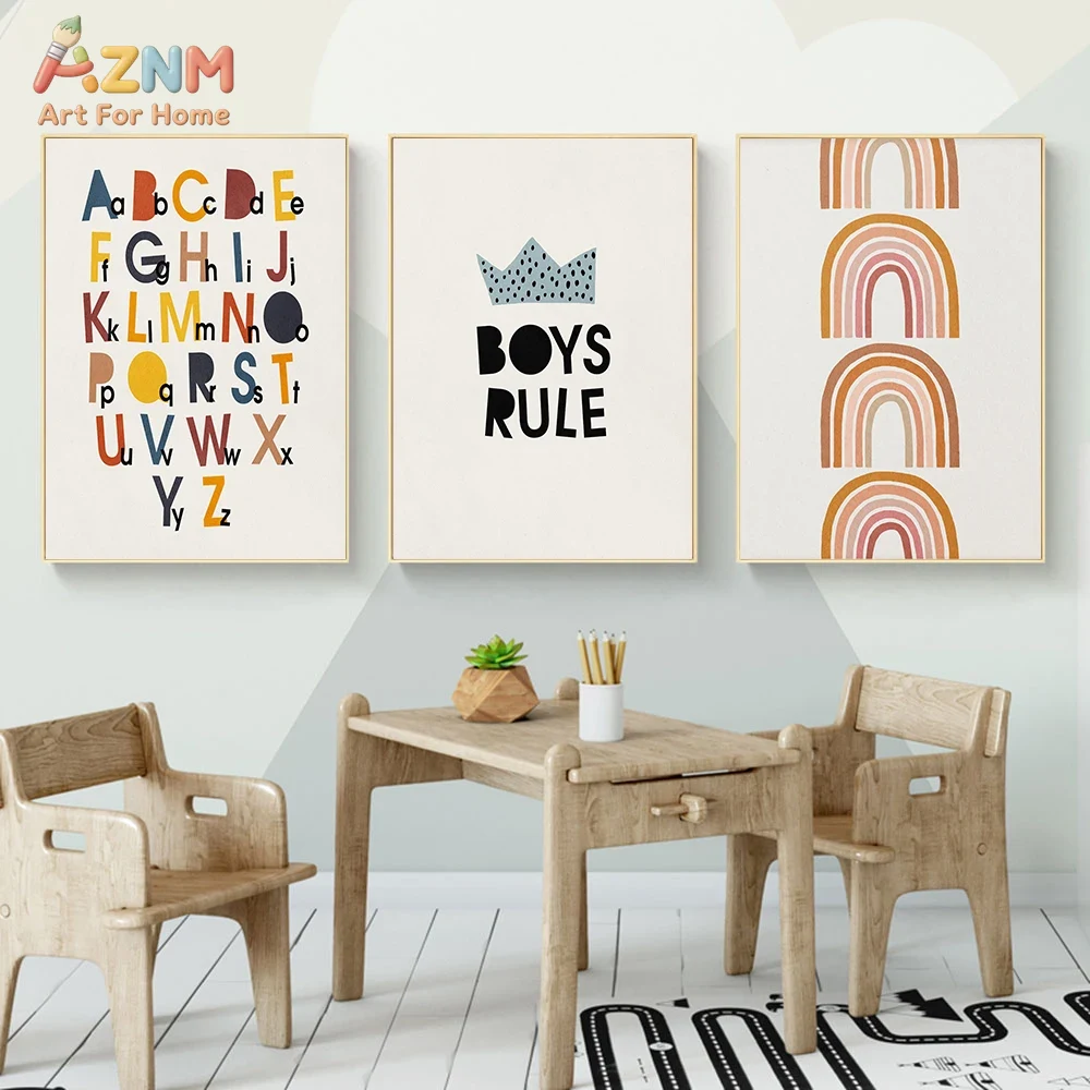 Rainbow Alphabet Poster Educat - Kids Education Room recensione e prezzo