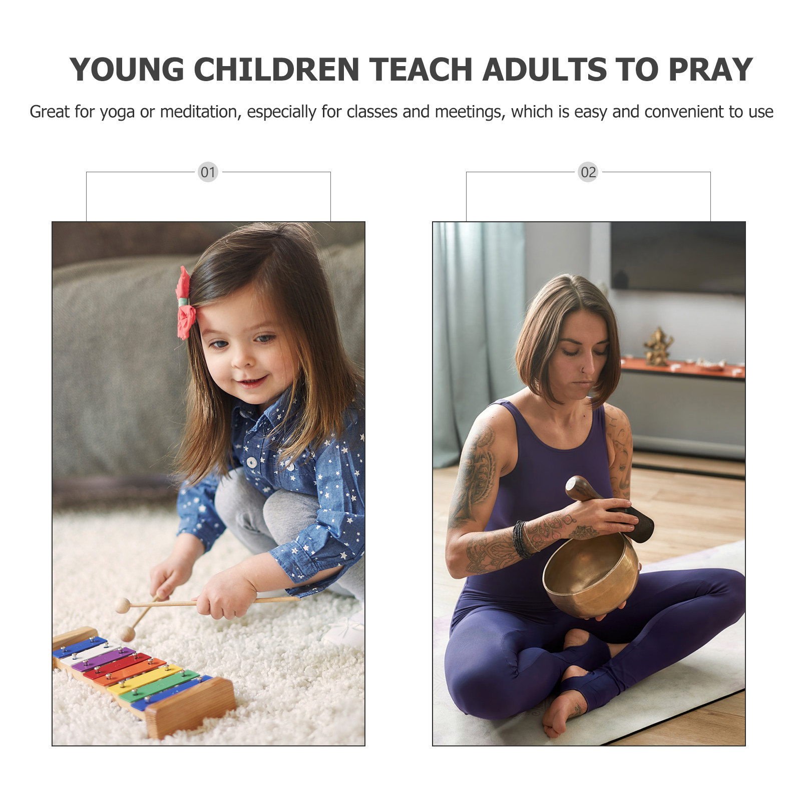 2Set Metal Wood Classroom Chim - Kids Yoga Education recensione e prezzo