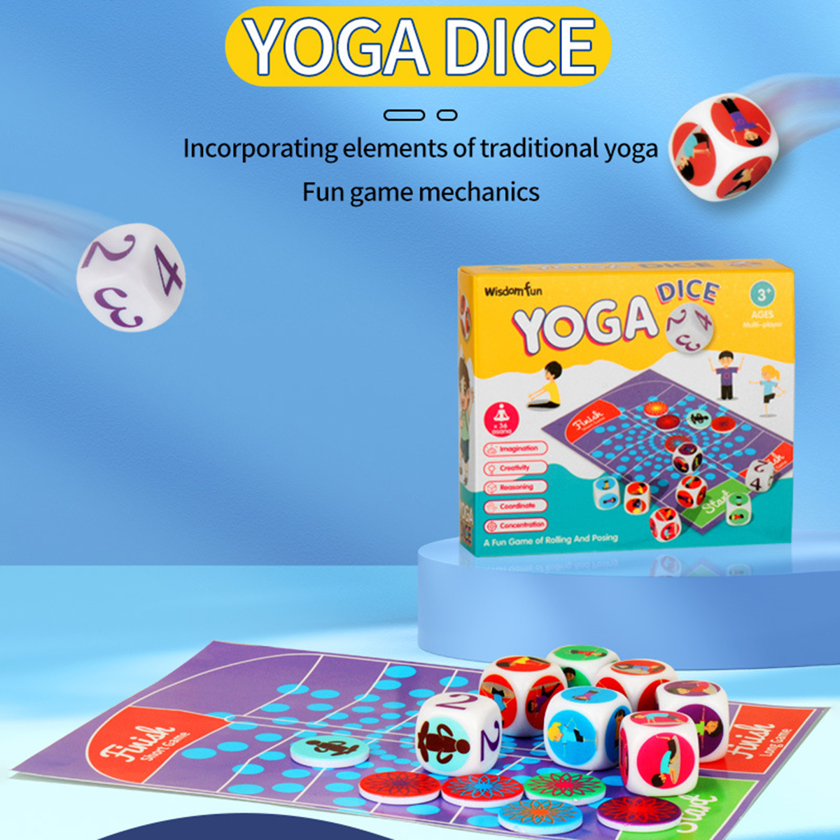 Yoga Dice Toy Fun Exercise Dic - Kids Yoga Education recensione e prezzo