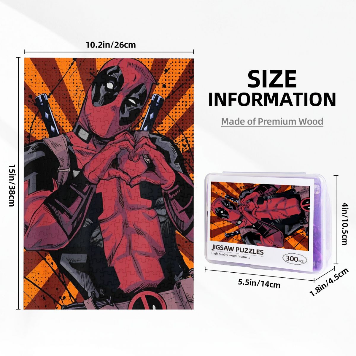 Deadpool Heart Hands Wooden Pu - Kingdom Kids Education recensione e prezzo