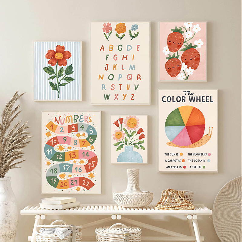 Floral Alphabet Education Kid  - Kids Education Room recensione e prezzo