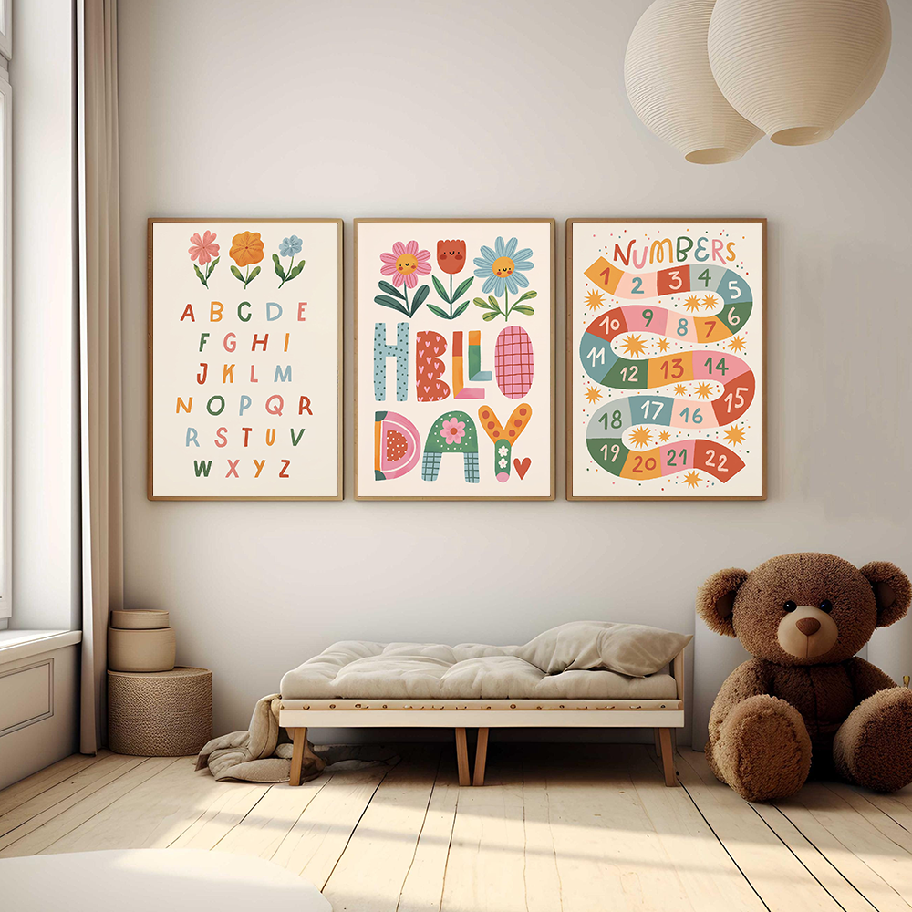 Floral Alphabet Education Kid  - Kids Education Room recensione e prezzo