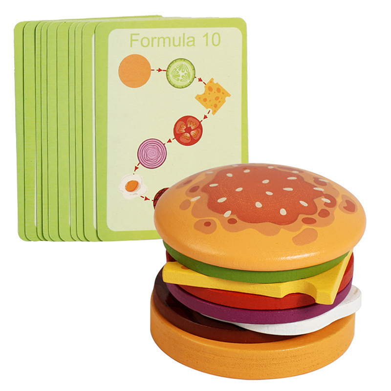 【HAPPY】Wooden Hamburg Sandwich - Happy Kids Education recensione e prezzo