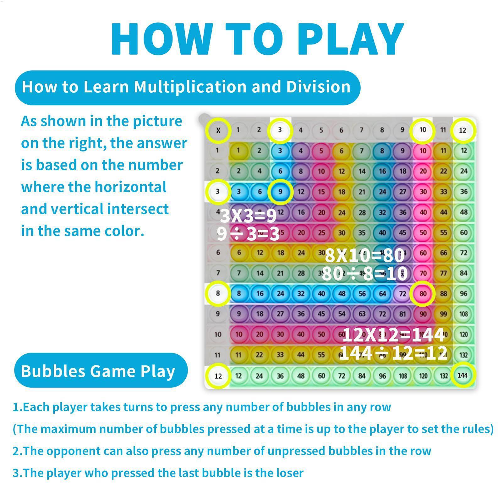 Rainbow Silicone Multiplicatio - Kids Education Charts recensione e prezzo