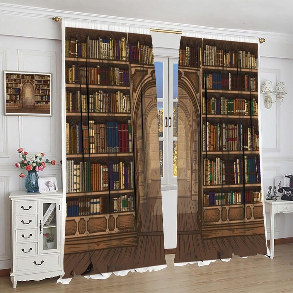 Vintage Bookshel Kids Curtains - Kids Education Room recensione e prezzo